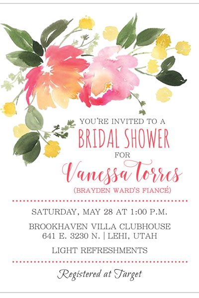 Watercolor Floral-Bridal Shower